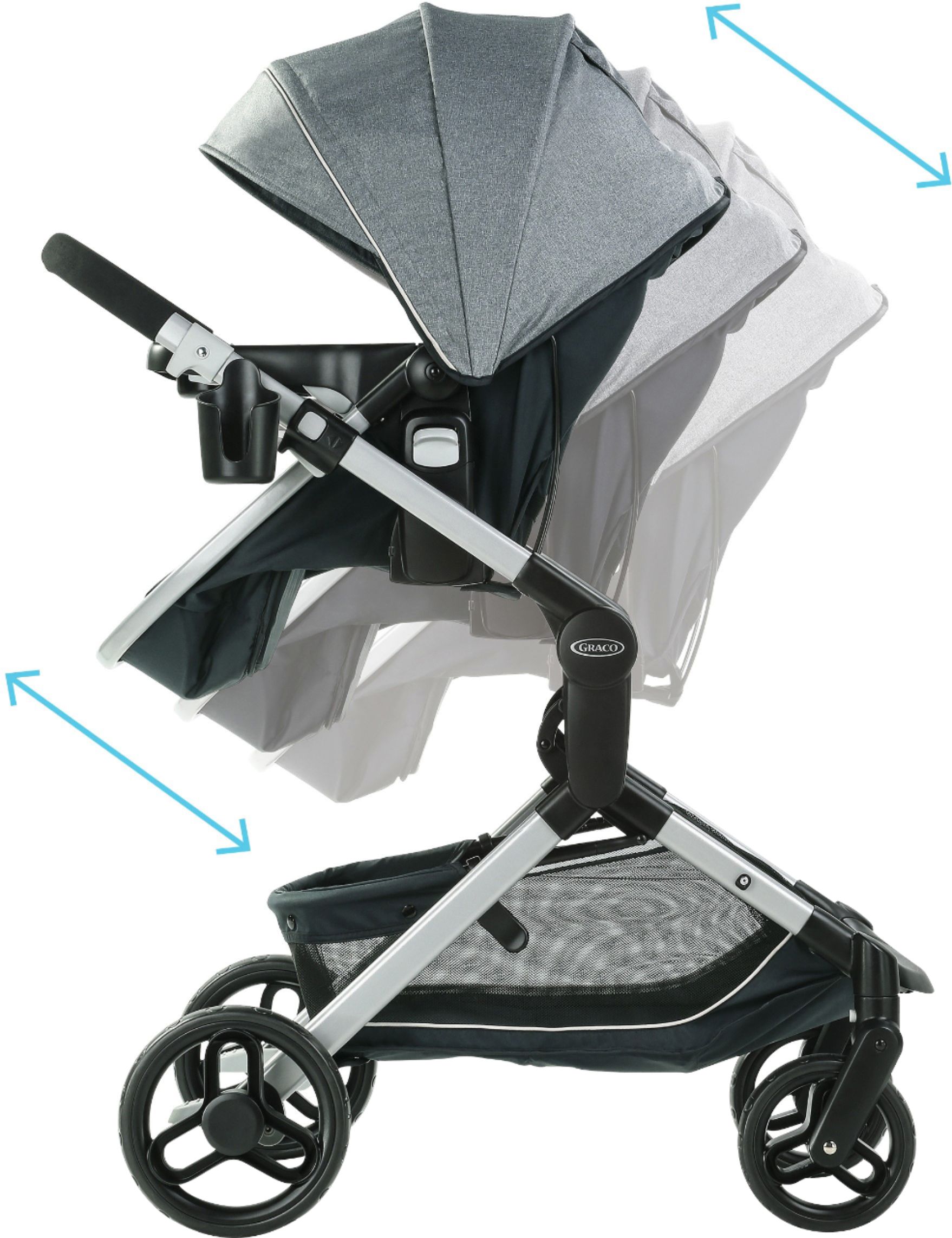 Angle View: Larktale - Chit Chat Stroller - Nightcliff Stone
