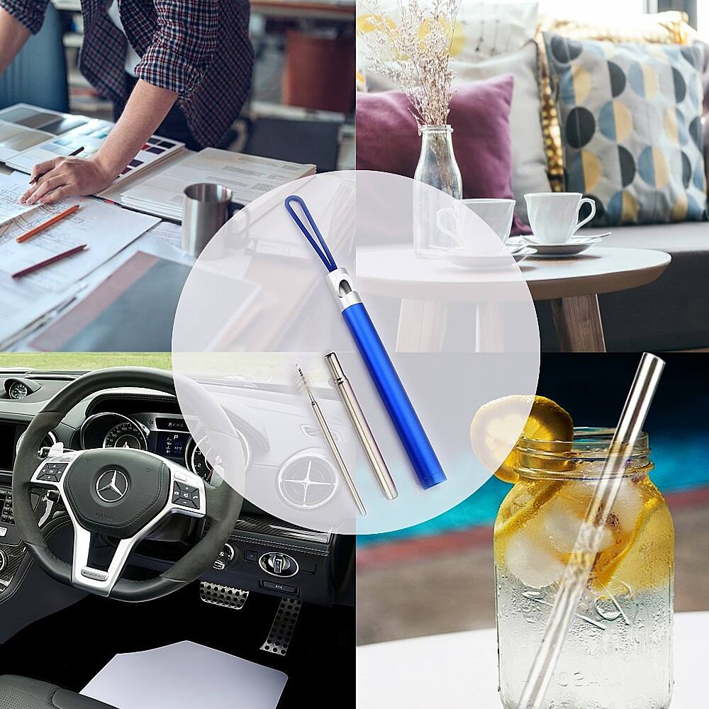 METALSTR - Stainless Steel Collapsible Reusable Straw with Bottle Opener - Green - Green - Alt_View_Standard_11