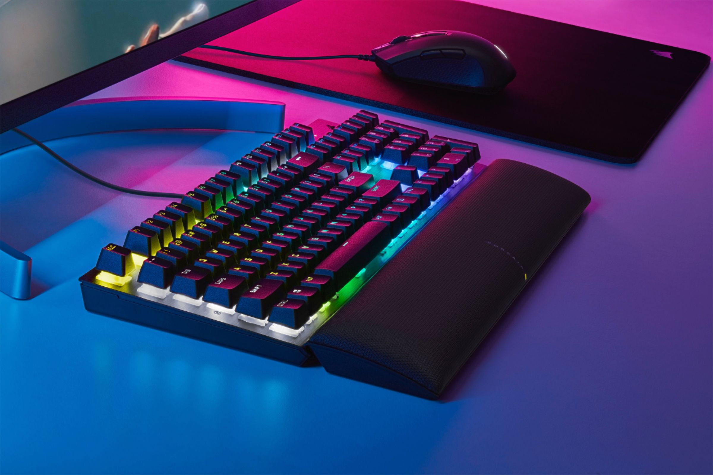 CORSAIR K60 RGB Pro SE Full-size Wired Mechanical Cherry Viola Linear Gaming Keyboard with PBT Double-Shot Keycaps CH-910D119-NA - Best Buy