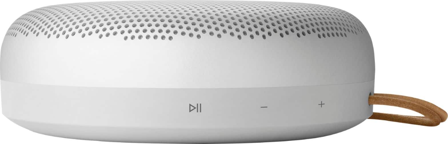 Front. Bang & Olufsen - Beosound A1 2nd Gen Portable Bluetooth Speaker with Voice Assist & Alexa Integration - Grey Mist.