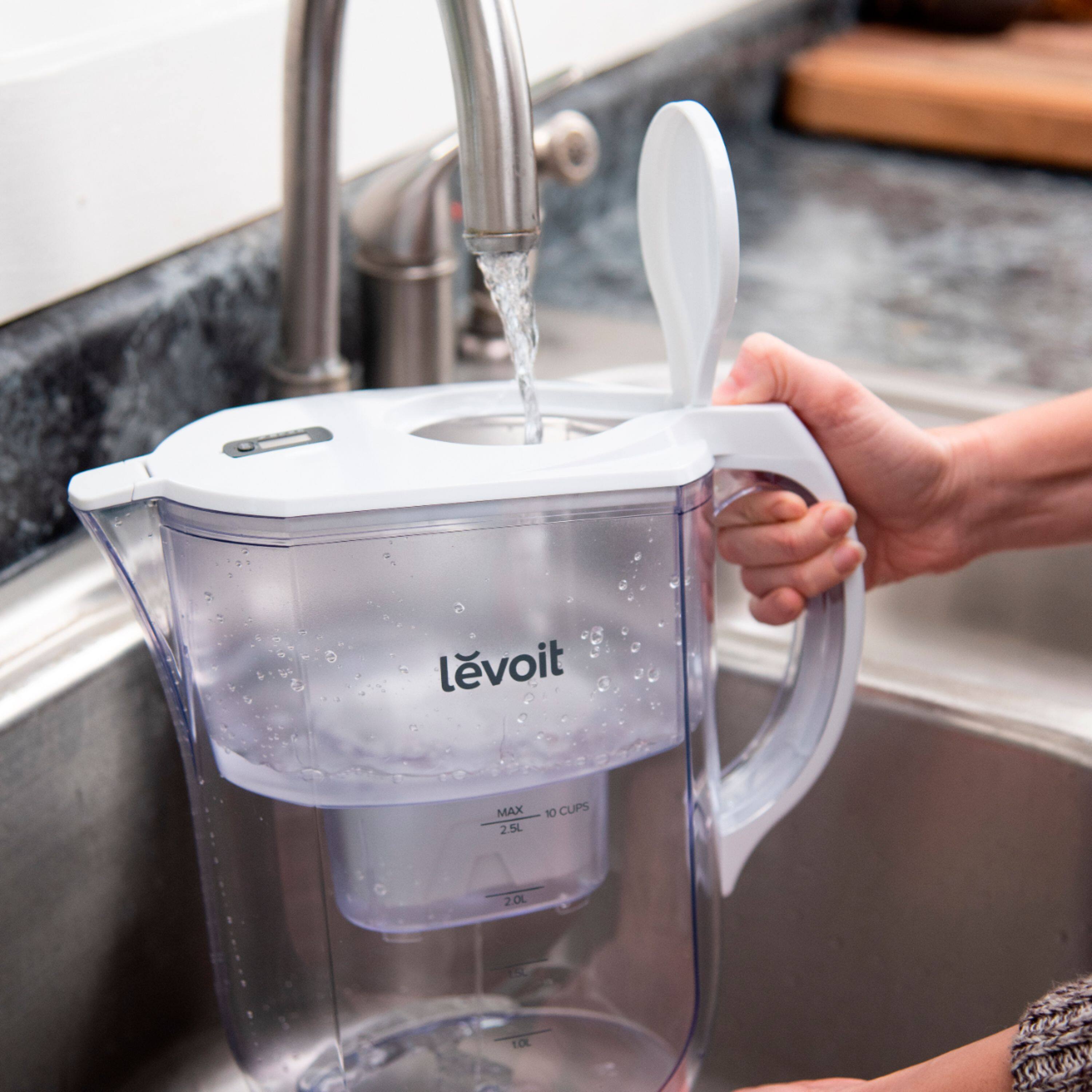 Best Buy Levoit Water Filter Pitcher with Extra Filters White