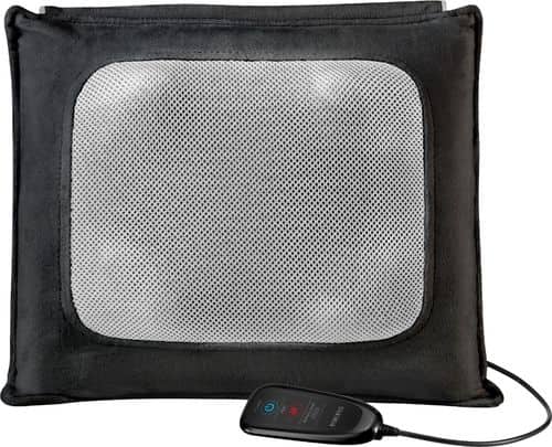 HoMedics - Cordless Shiatsu Massage Pillow with Heat - Black