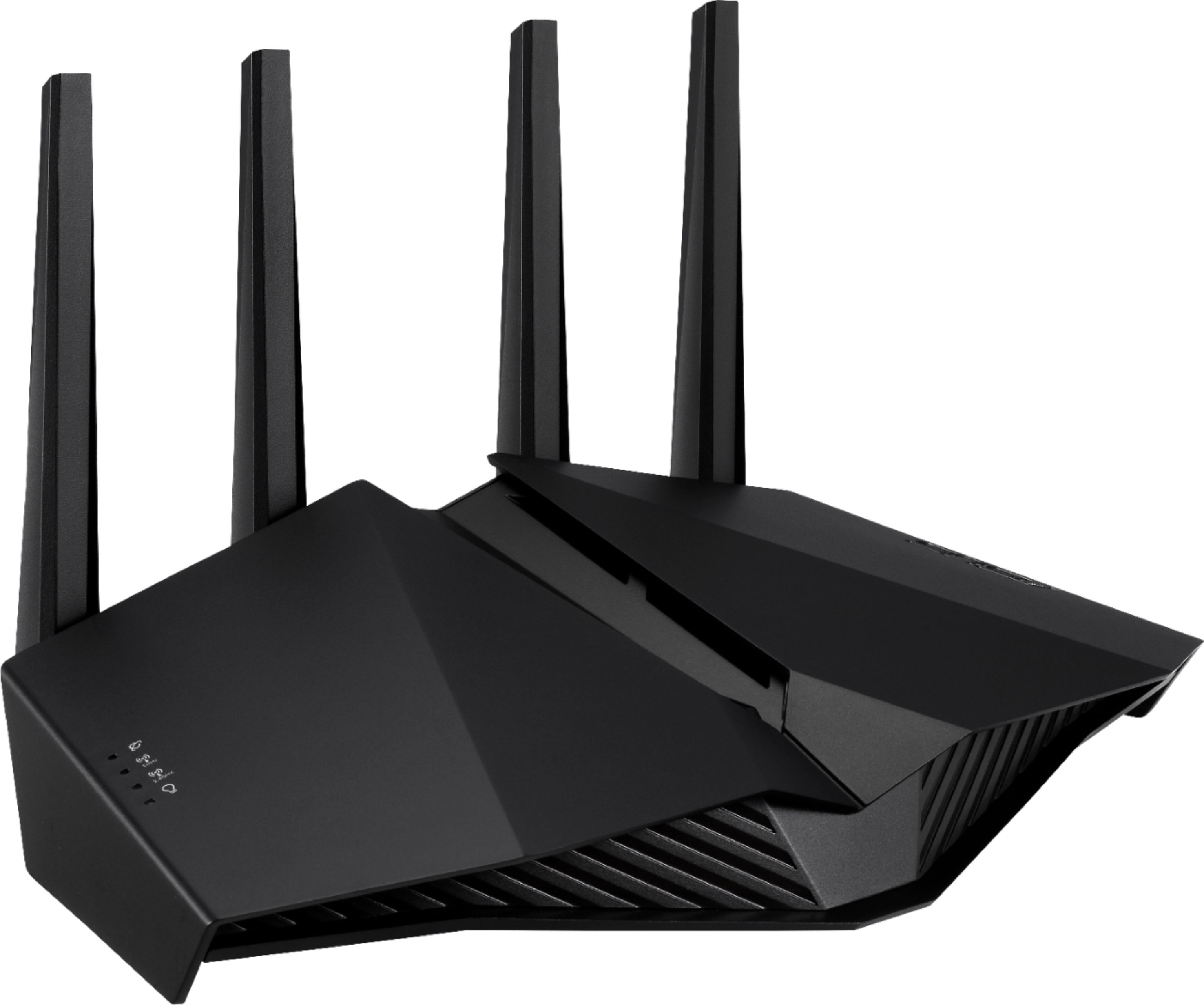 Angle View: ASUS - RT-AX82U AX5400 Dual-Band WiFi 6 Gaming Router with Life time internet Security - Black