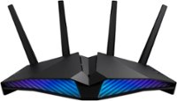 Front. ASUS - RT-AX82U AX5400 Dual-Band WiFi 6 Gaming Router with Life time internet Security - Black.