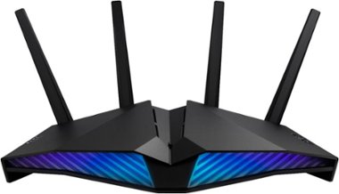 ASUS - RT-AX82U AX5400 Dual-Band WiFi 6 Gaming Router with Life time internet Security - Front_Zoom
