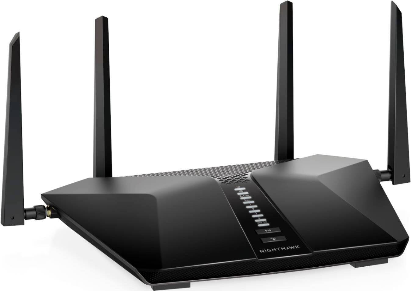 Angle. NETGEAR - Nighthawk AX5200 WiFi 6 Router - Black.