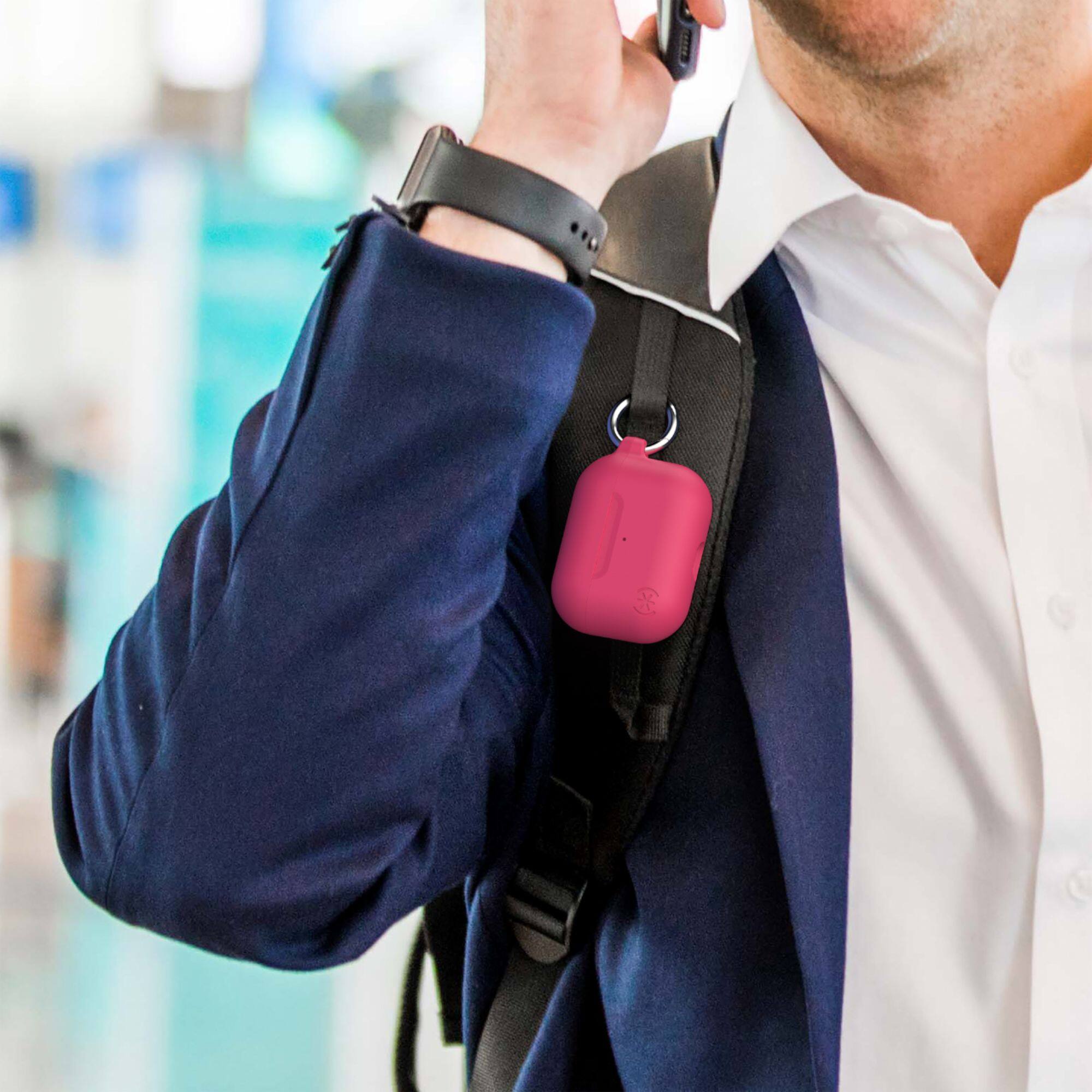 Alt View 13. Speck - Presidio® Pro Case for Apple Airpods - Parrot Pink.