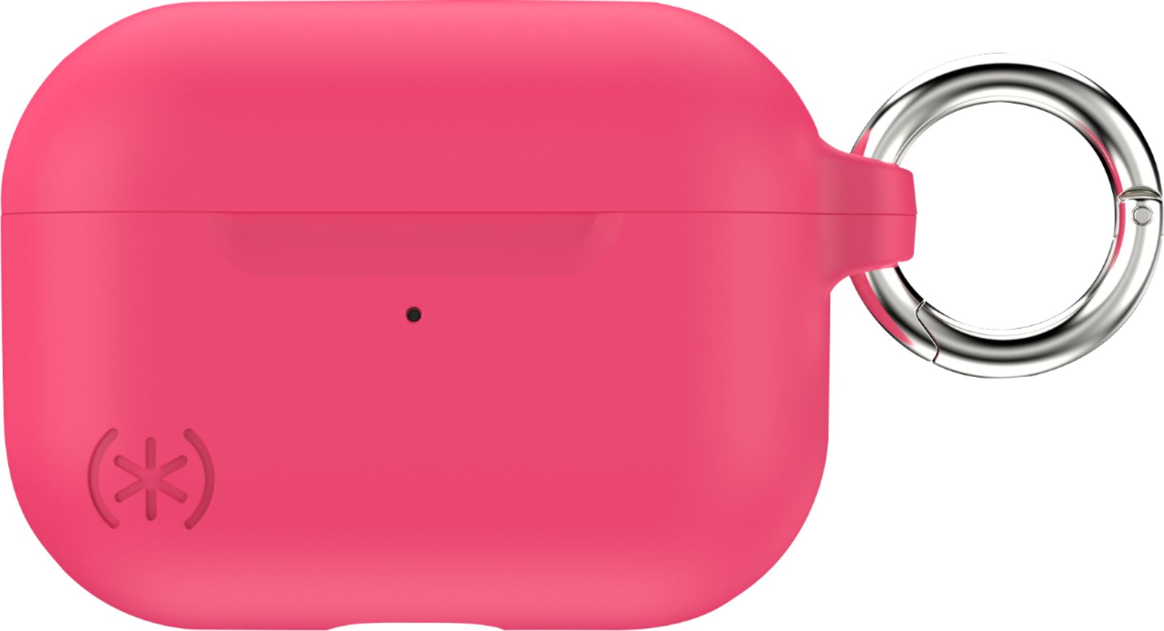 Left View: Speck - Presidio® Pro Case for Apple Airpods - Parrot Pink