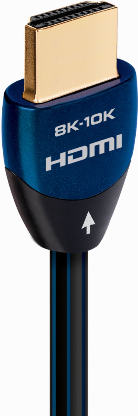 Angle View: AudioQuest - Ocean 10' 4K-8K-10K 48Gbps In-wall HDMI Cable - Blue/Black