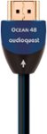 Front. AudioQuest - Ocean 10' 4K-8K-10K 48Gbps In-wall HDMI Cable - Blue/Black.