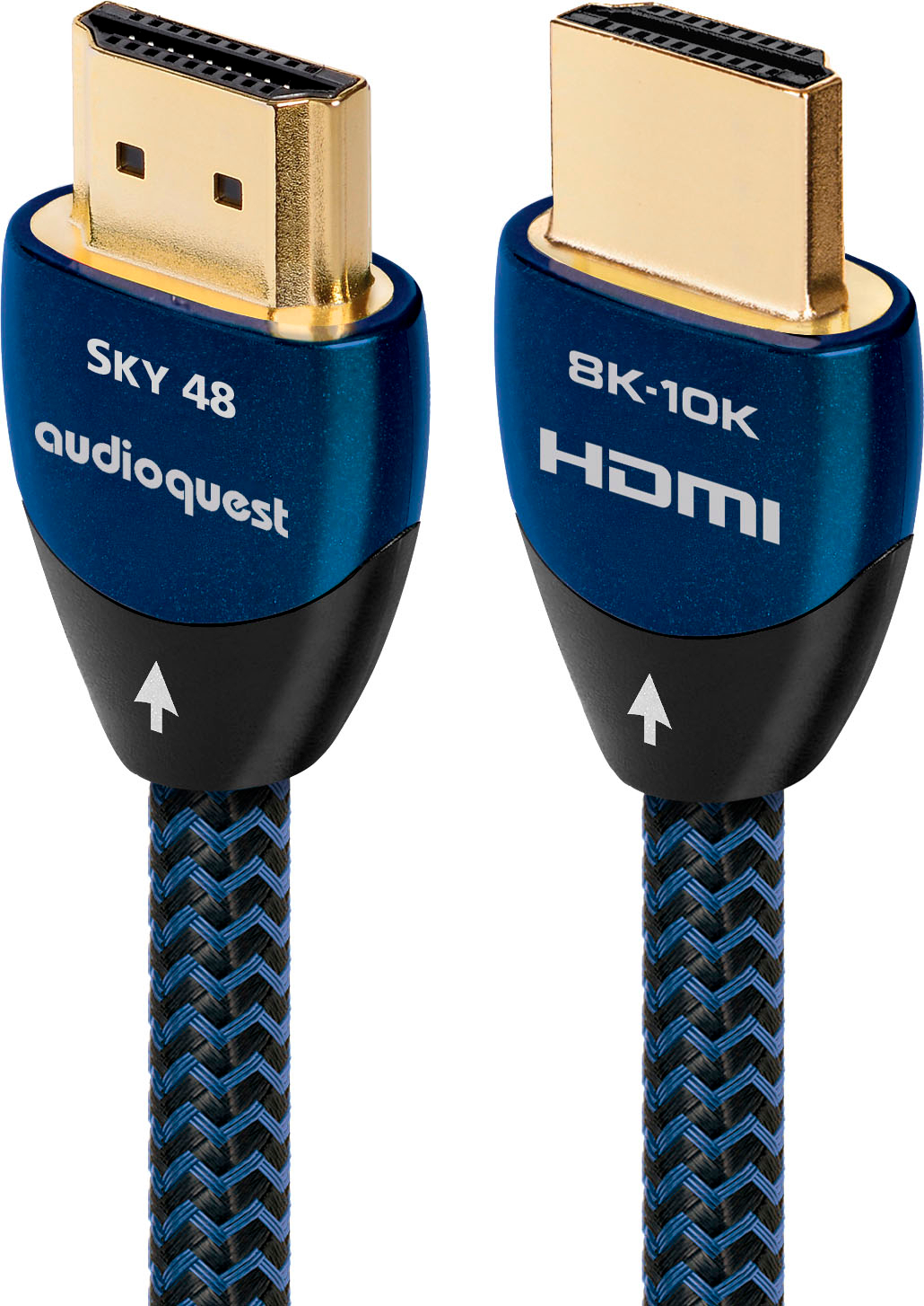 AudioQuest - Sky 2.5' 4K-8K-10K 48Gbps In-wall HDMI Cable - Blue/Black