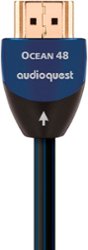 AudioQuest - Ocean 7.5' 4K-8K-10K 48Gbps In-wall HDMI Cable - Blue/Black - Front_Zoom