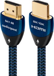 AudioQuest - Sky 7.5' 4K-8K-10K 48Gbps HDMI Cable - Blue/Black - Front_Zoom