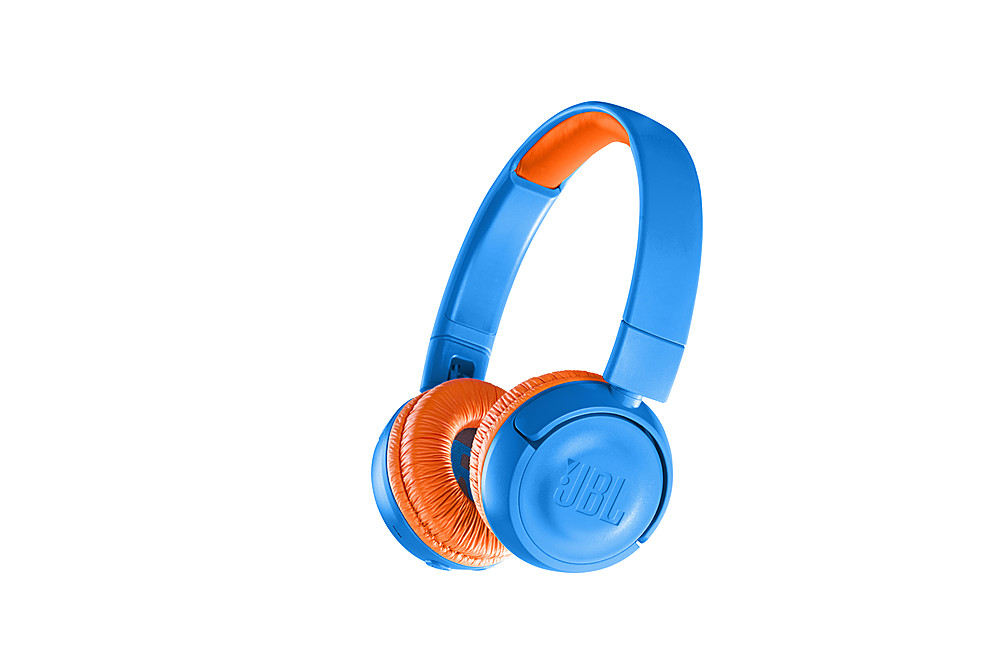 Angle View: JBL - Kids On-Ear Wireless Headphones - Blue