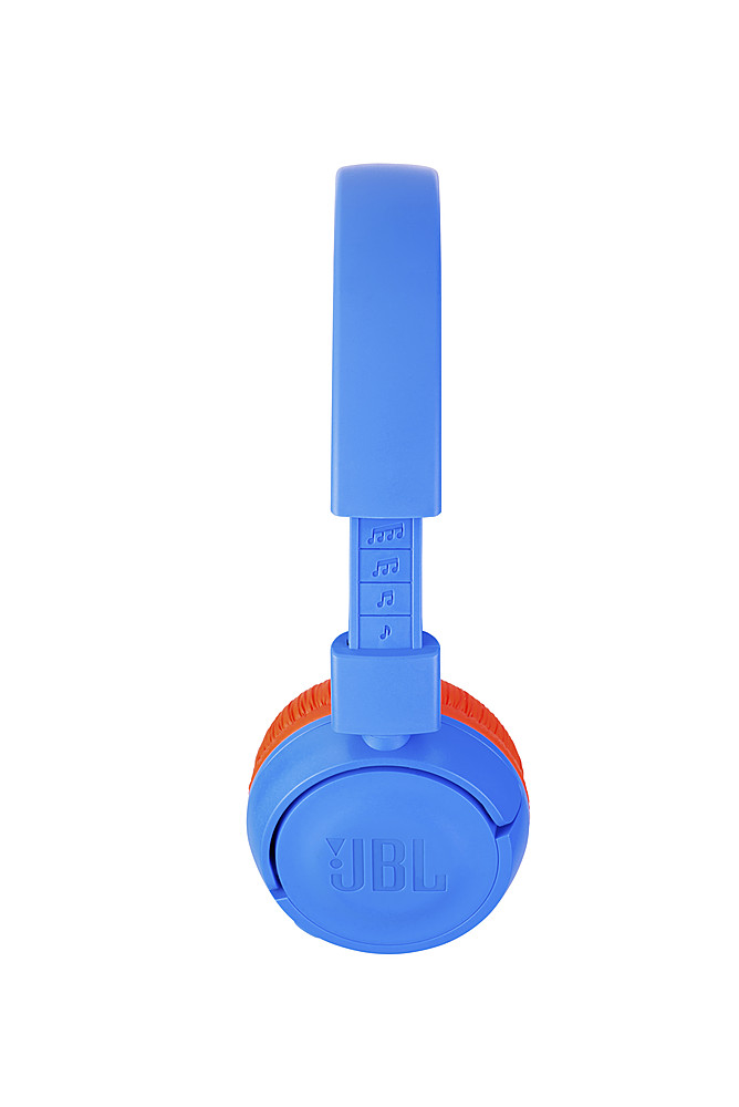 Left View: JBL - Kids On-Ear Wireless Headphones - Blue