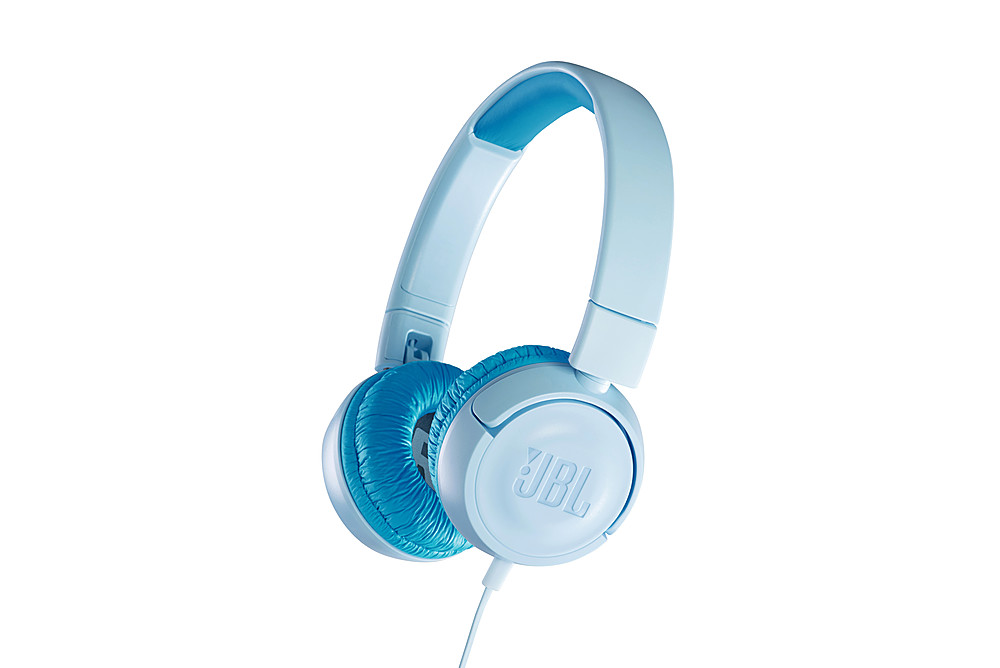 Angle View: JBL - Kids On-Ear Wired Headphones - Blue