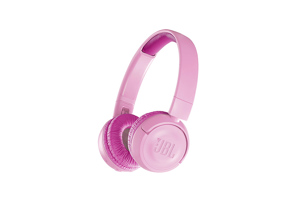 Angle View: JBL - Kids On-Ear Wireless Headphones - Pink