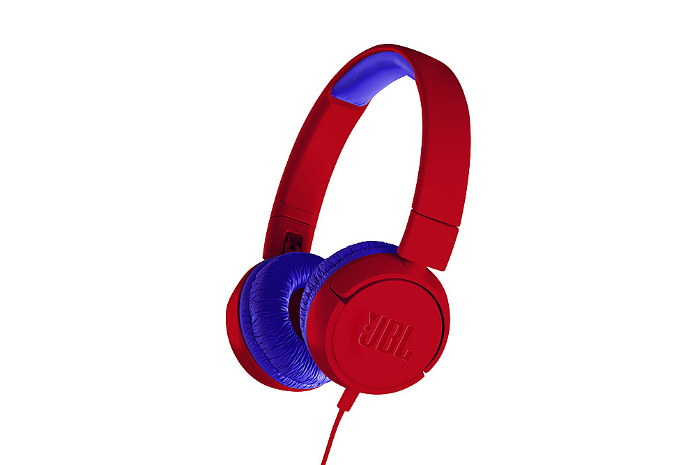 Angle View: JBL - Kids On-Ear Wired Headphones - Red