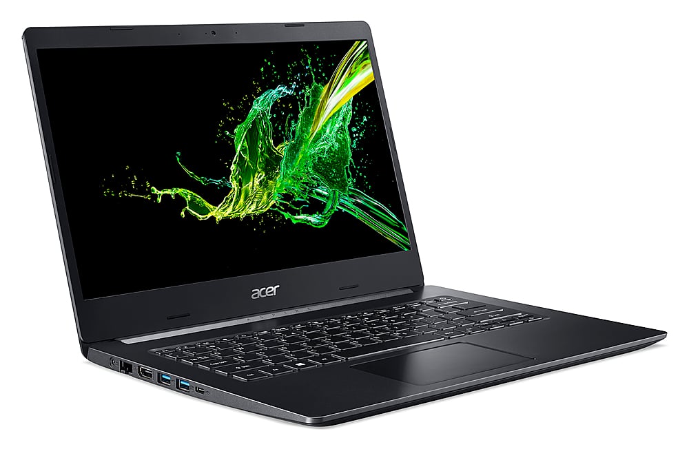 Angle View: Acer - Aspire 5 14" Refurbished Laptop - Intel Core i5 10210U - 8GB Memory - 512GB Solid State Drive - Black