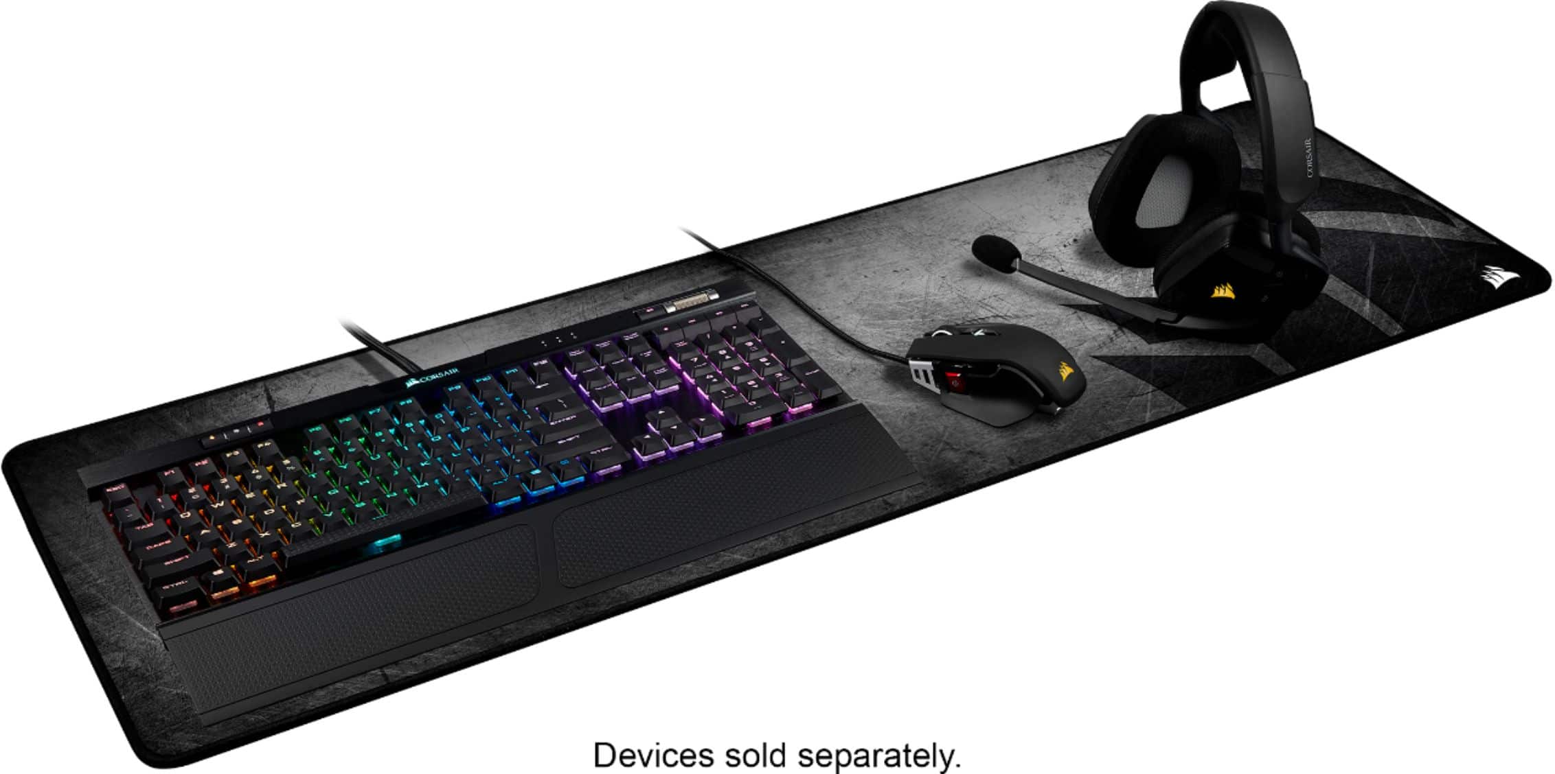 Alt View 13. CORSAIR - MM300 PRO Gaming Mouse Pad with Premium Spill-Proof Cloth - Extended - Black.