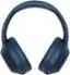 Angle. Sony - WH1000XM4 Wireless Noise-Cancelling Over-the-Ear Headphones - Midnight Blue.