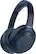 Front. Sony - WH1000XM4 Wireless Noise-Cancelling Over-the-Ear Headphones - Midnight Blue.