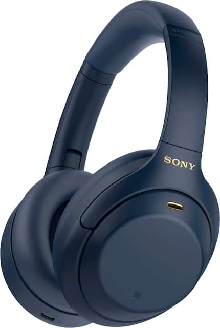 Sony WH1000XM4 Wireless Noise-Cancelling Over-the-Ear Headphones Midnight  Blue WH1000XM4/L - Best Buy