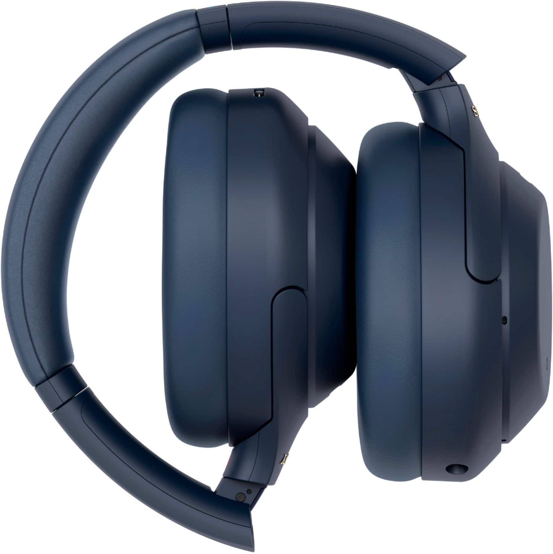 Alt View 12. Sony - WH1000XM4 Wireless Noise-Cancelling Over-the-Ear Headphones - Midnight Blue.