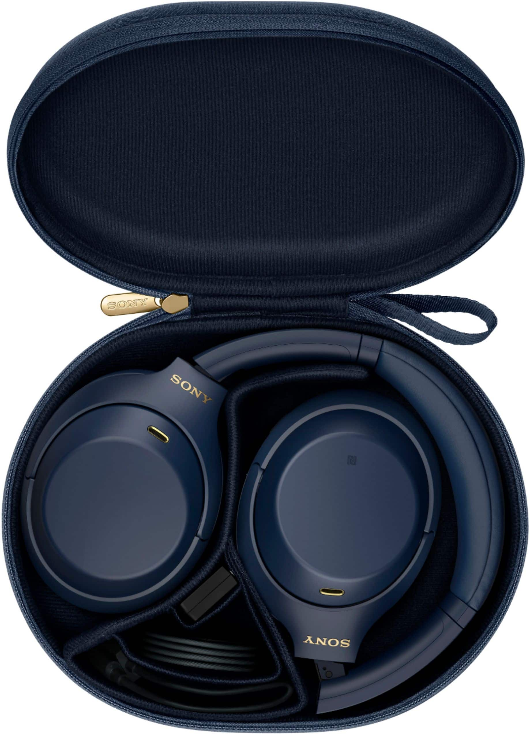 Sony WH1000XM4 Wireless Noise-Cancelling Over-the-Ear Headphones Midnight  Blue WH1000XM4/L - Best Buy