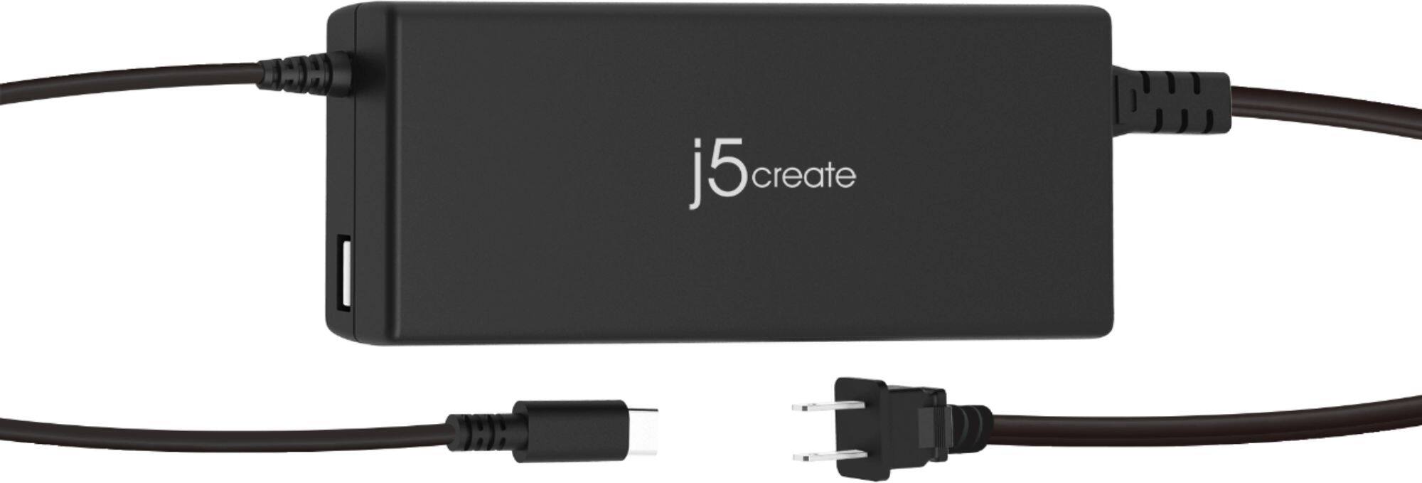 Alt View 1. j5create - 100W PD USB-C™ Super Charger for MacBook, iPad, iPhone, Chromebook, or USB-C Laptops - Black.