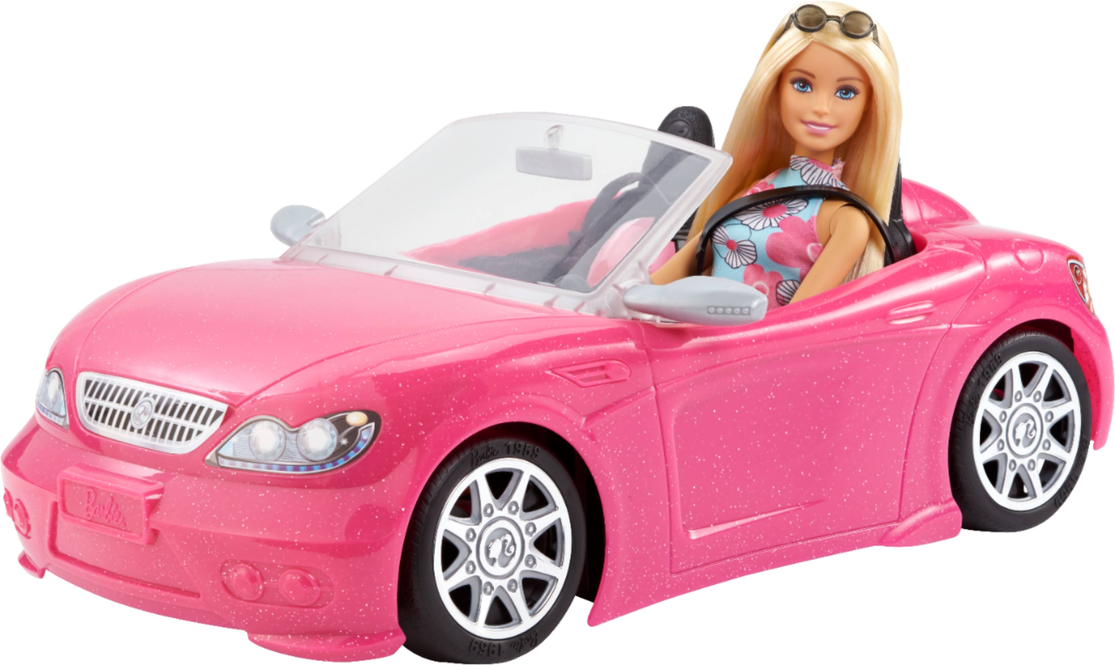 Left. Mattel - Barbie Doll with Convertible - Pink.