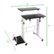 Alt View Zoom 18. Mind Reader - 2 Tier Sit and Stand Desk - Black and White.