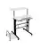 Alt View 13. Mind Reader - 2 Tier Sit and Stand Desk - White and Black.