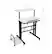 Alt View 17. Mind Reader - 2 Tier Sit and Stand Desk - White and Black.