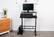 Front. Mind Reader - 2 Tier Sit and Stand Desk XL - Black.