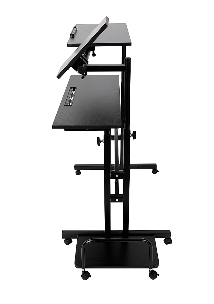 Mind Reader 2-Tier Extra Large Mobile Sitting/Standing Desk
