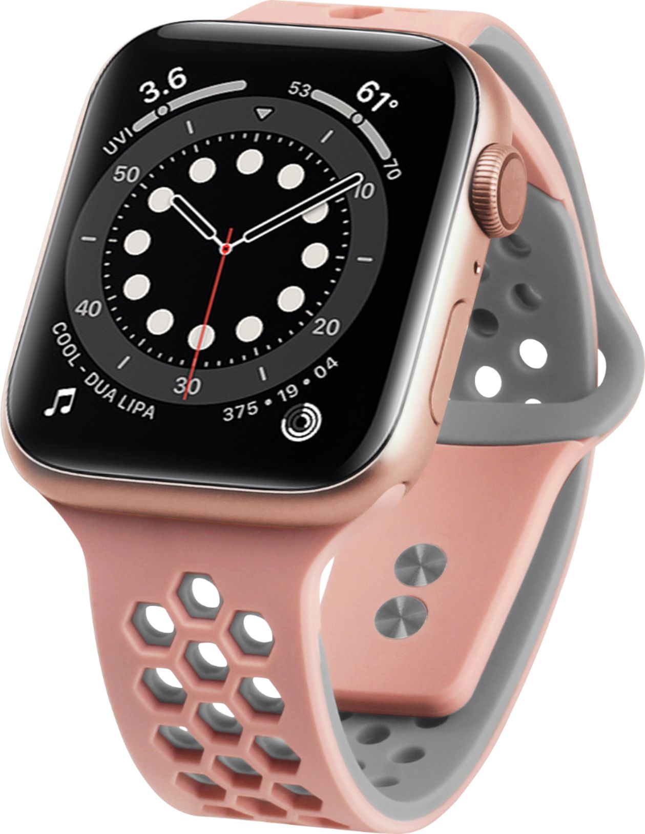 Angle View: NEXT - Sport Band DUO Watch Strap for Apple Watch® 38mm, 40mm, and 41mm - Pink