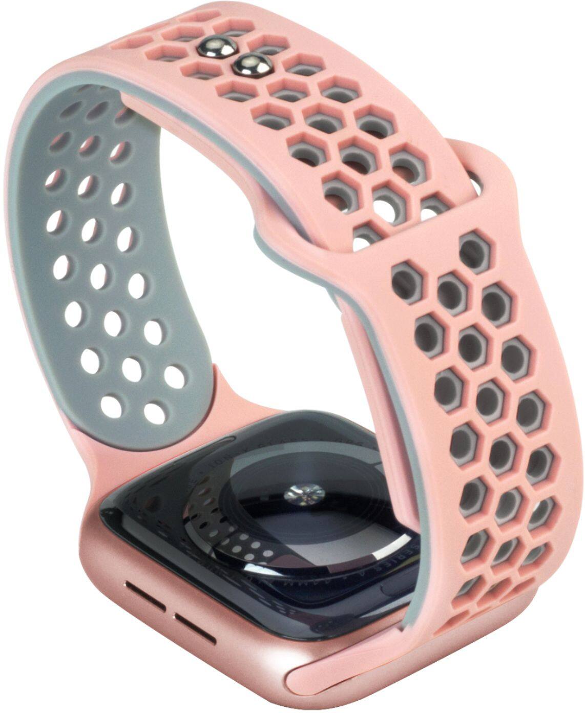 Left. NEXT - Sport Band DUO Watch Strap for Apple Watch® 38mm, 40mm, and 41mm - Pink.