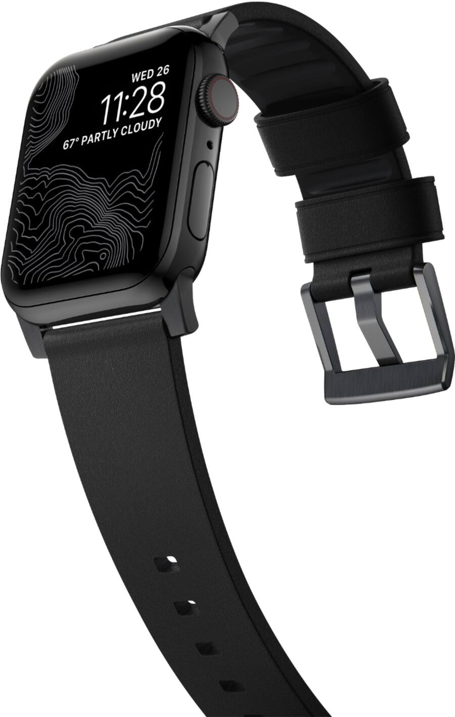 Nomad Active Leather Strap 44mm Black - Best Buy Nomad Active Leather Strap 44mm Black - Best Buy