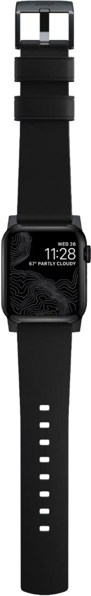 Alt View 15. Nomad - Active Leather Strap 44mm - Black.