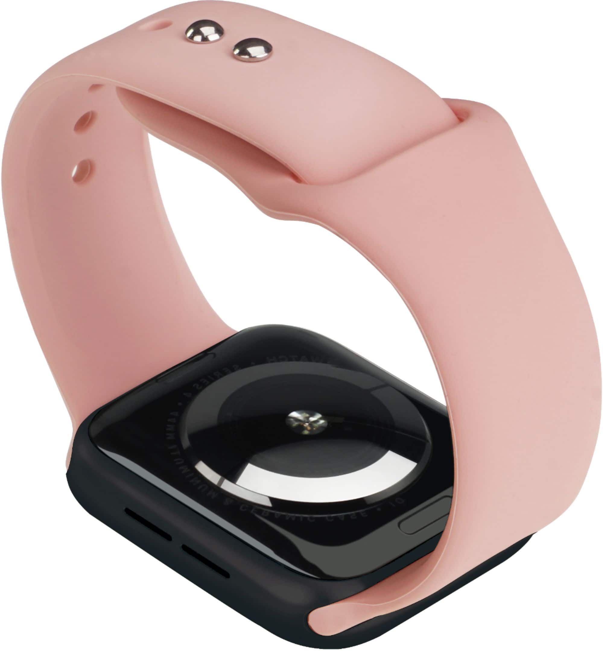 Left. NEXT - Sport Band Watch Strap for Apple Watch® 42mm, 44mm, and 45mm - Pink.