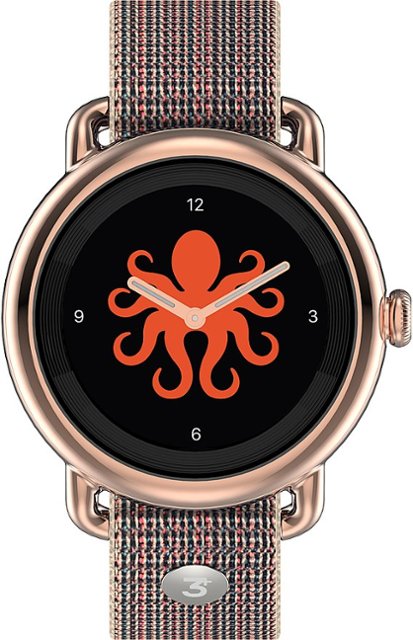 black and rose gold smartwatch