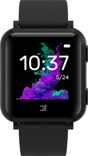 3Plus - Vibe Plus Smartwatch 36mm - Aluminum - Black