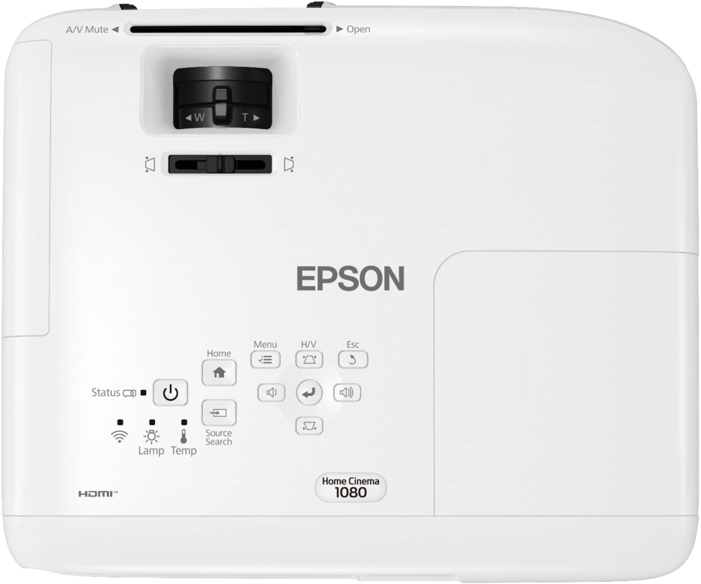 Alt View 15. Epson - Home Cinema 1080 1080p 3LCD Projector - White.
