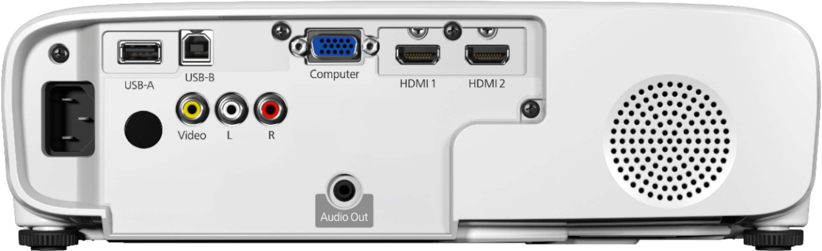 Alt View 16. Epson - Home Cinema 1080 1080p 3LCD Projector - White.