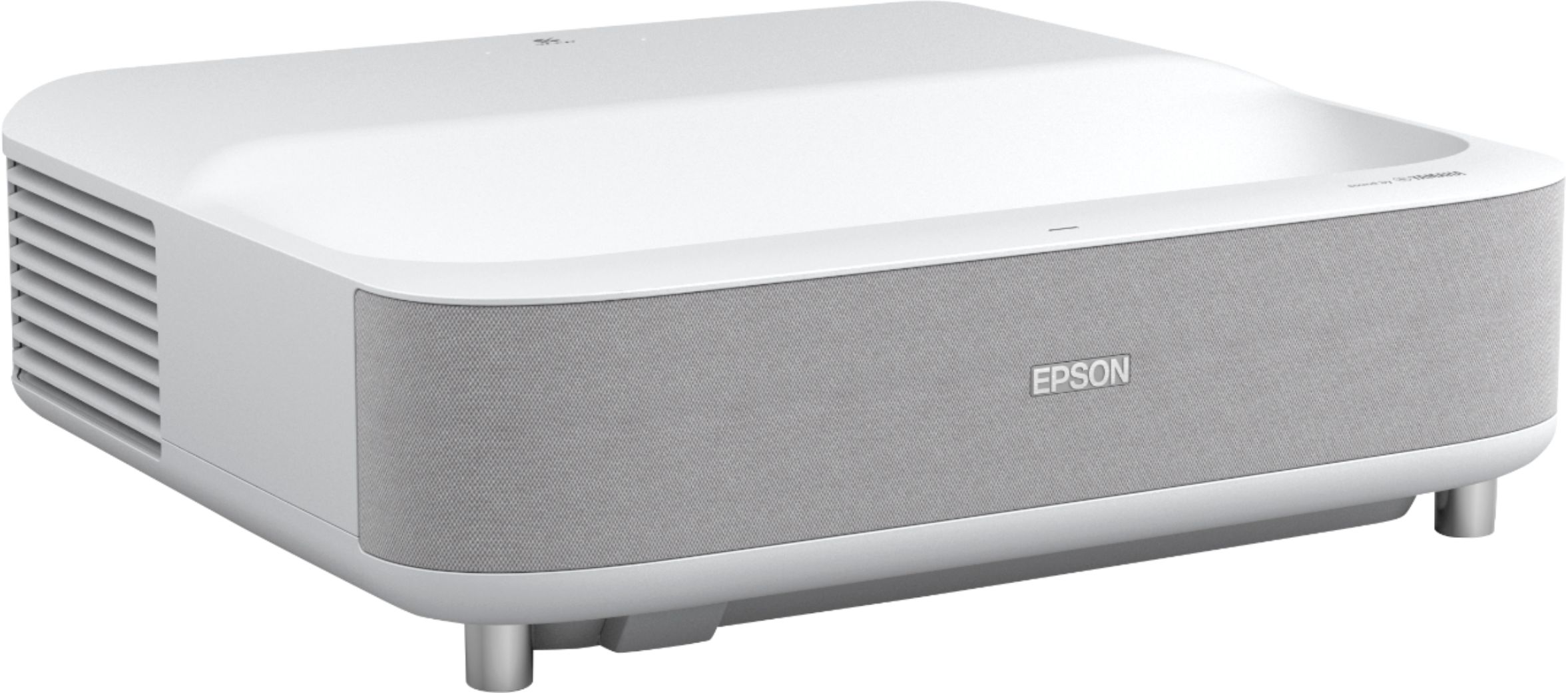 Angle View: Epson - EpiqVision Ultra LS300 Smart Streaming Laser Short Throw Projector, 3600 lumens, HDR, Android TV, Sports - White