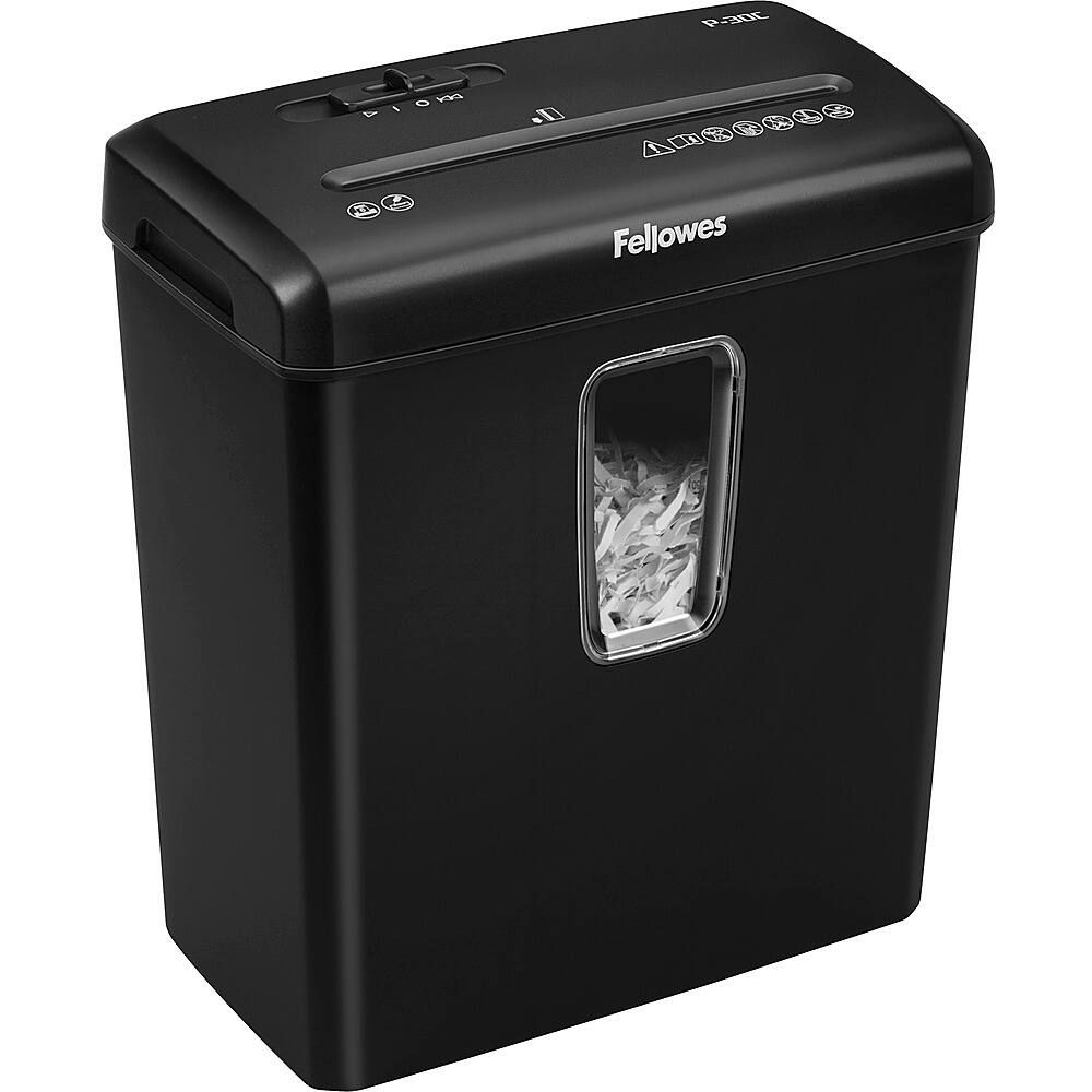 Alt View 13. Fellowes - Powershred P-30C,  6 Sheet Cross Cut Paper Shredder - Black.