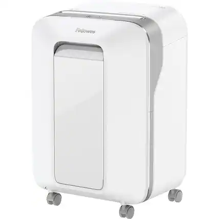 Front. Fellowes - LX200, 12 Sheet Micro Cut Paper Shredder - White.