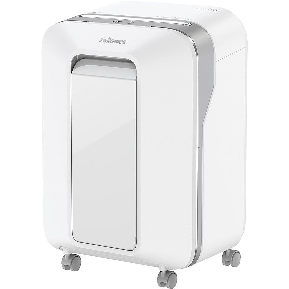 Front. Fellowes - LX200,  12 Sheet Micro Cut Paper Shredder - White.