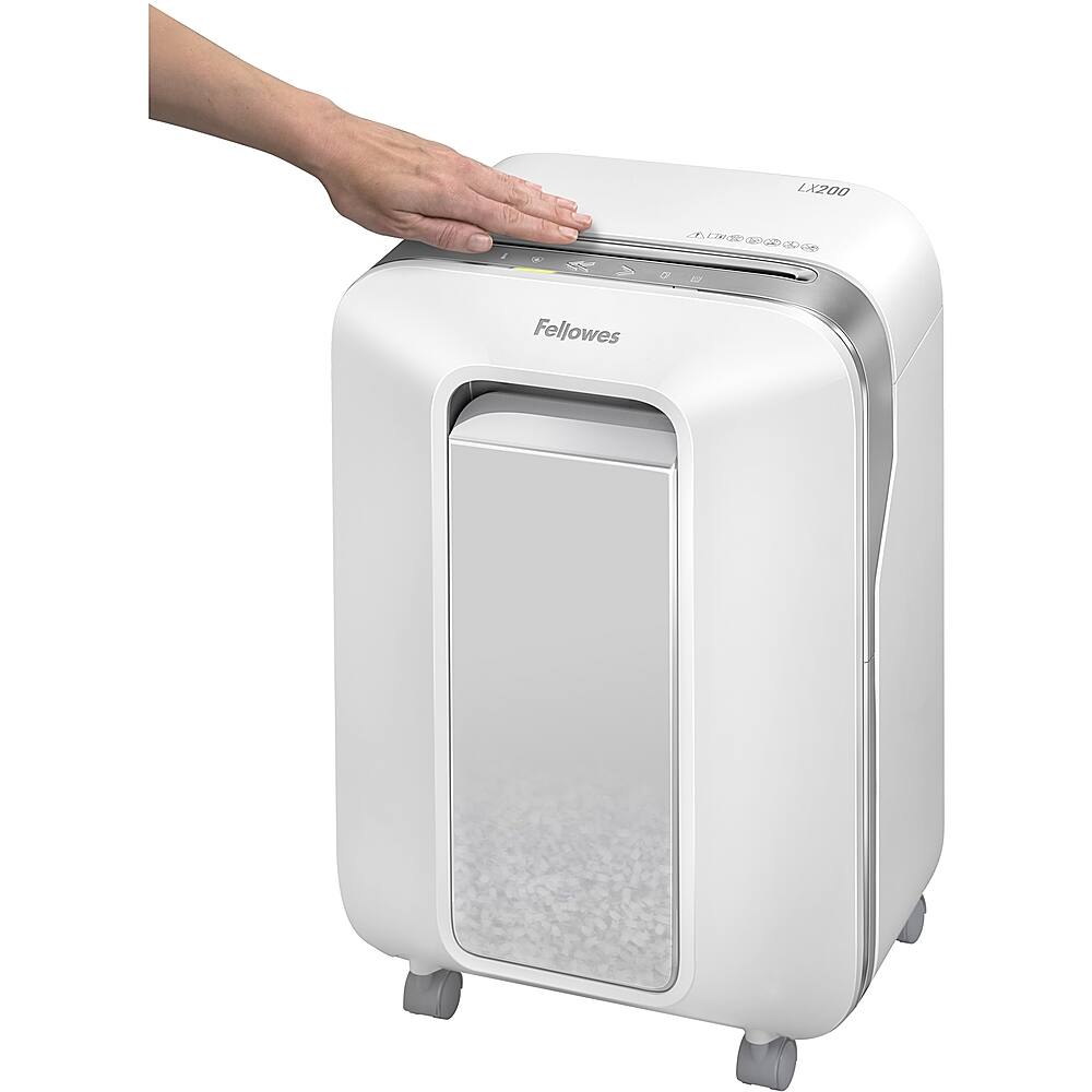 Alt View 18. Fellowes - LX200,  12 Sheet Micro Cut Paper Shredder - White.